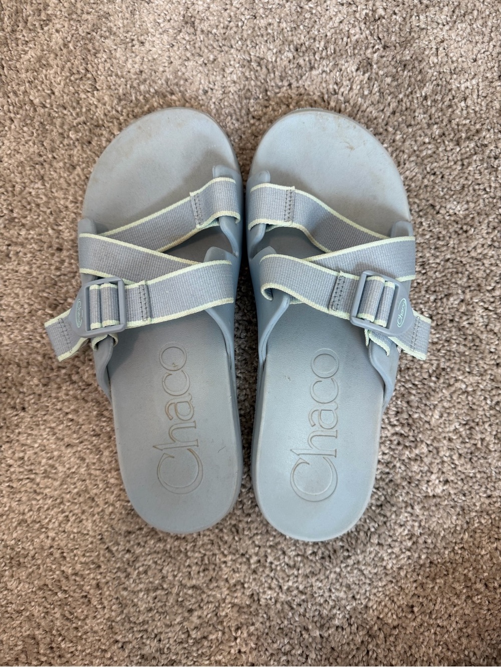Chaco Light Blue Slide Sandals